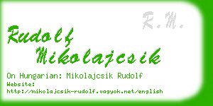 rudolf mikolajcsik business card